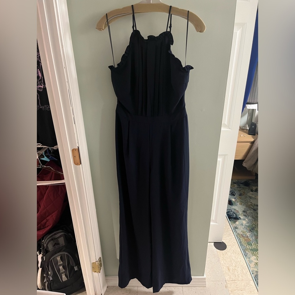 Adelyn Rae High Neck Navy Blue Jumpsuit - Picture 5 of 8